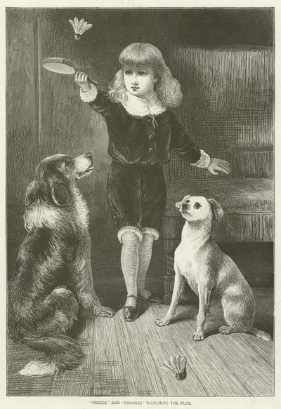 Prince and Charlie Watching the Play by English School