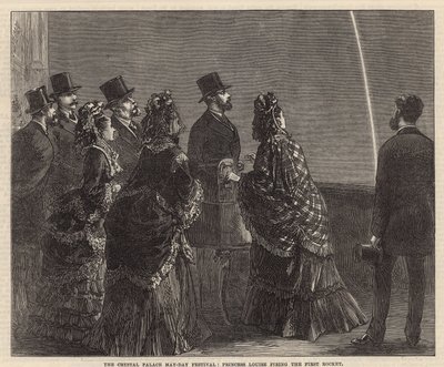 Princess Louise Firing the First Rocket by English School