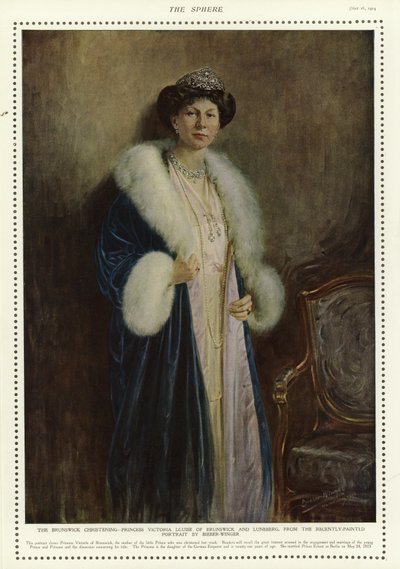 Princess Victoria Louise of Brunswick and Luneberg by English School