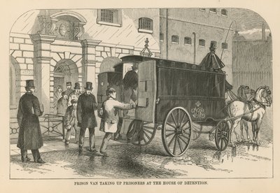 Prison Van Taking Up Prisoners by English School