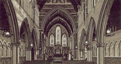 Privett Church, Interior by English School