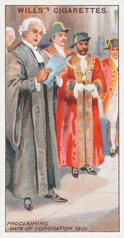 Proclaiming Date of Coronation, 1901 by English School