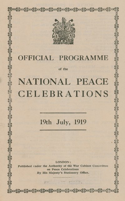 Programme of the National Peace Celebrations by English School