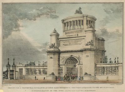 Proposal for a Battle of Waterloo Monument by English School