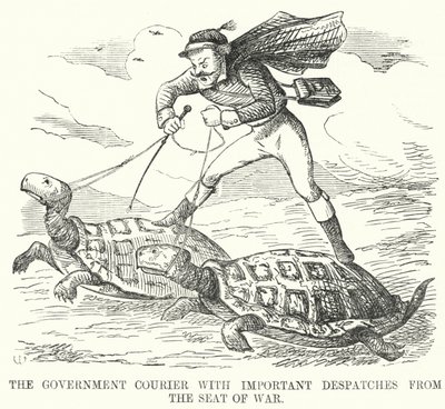 The Government Courier with Important Despatches from the Seat of War by English School