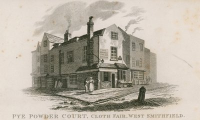 Pye Powder Court, Cloth Fair, West Smithfield, Held at the Sign of the Hand and Shears Public House by English School