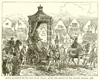 Queen Elizabeth on her Way to St. Paul