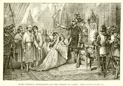Queen Philippa Interceding for the Citizens of Calais by English School