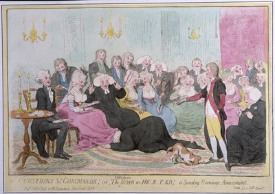 Questions and Commands, or The Mistaken Road to Hereford: a Sunday Evenings Amusement, published by Hannah Humphrey in 1788 by English School