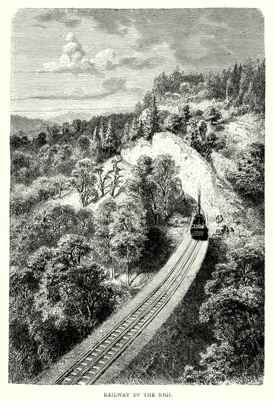 Railway up the Rigi by English School