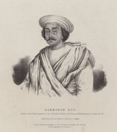 Ram Mohan Roy, Indian Philosopher, Reformer and Founder of the Brahmo Sabha Movement by English School