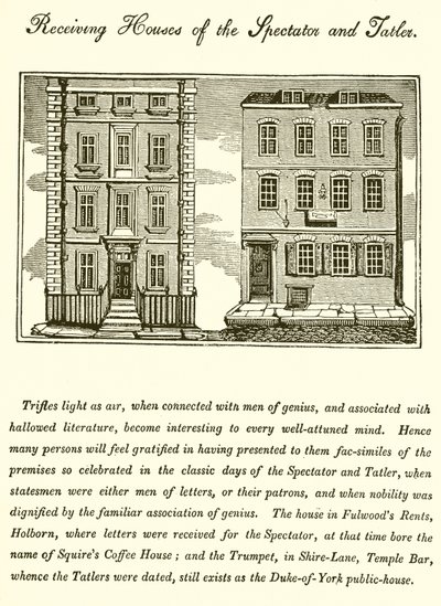 Receiving Houses of the Spectator and Tatler by English School