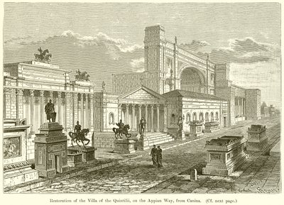 Restoration of the Villa of the Quintilii, on the Appian Way, from Canina by English School