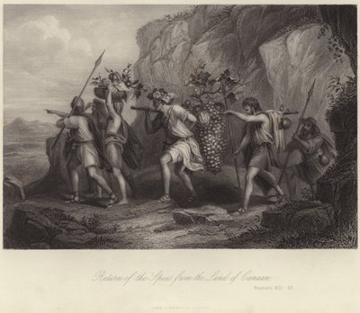 Return of the Spies from the Land of Canaan by English School