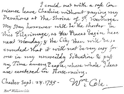 Reverend William Cole by English School