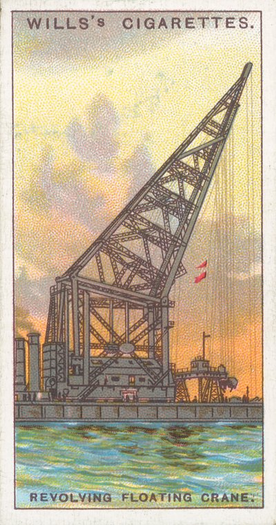 Revolving Floating Crane by English School