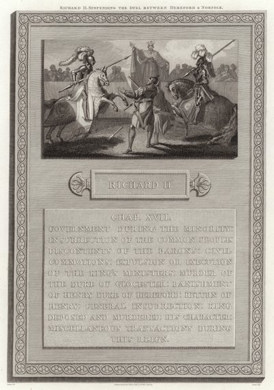 Richard II Suspending the Duel Between Hereford and Norfolk by English School