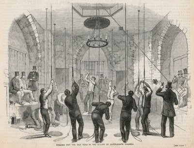 Ringing Out the Old Year in the Belfry of Cripplegate Church by English School