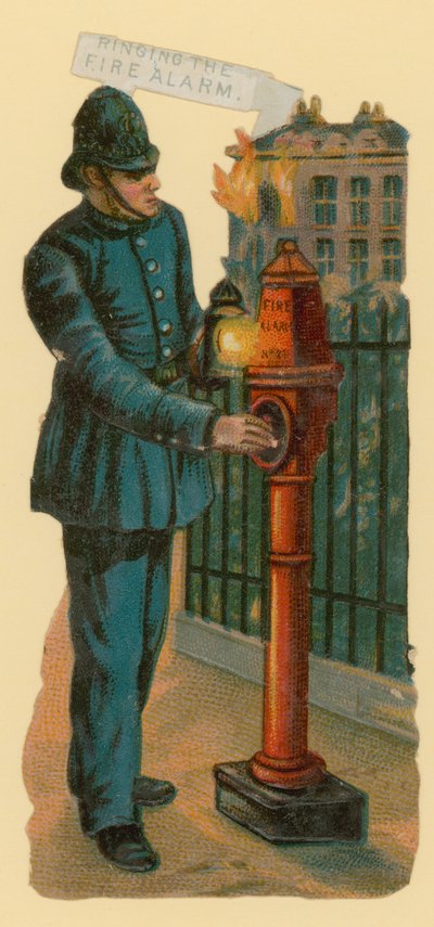 Ringing the fire alarm by English School