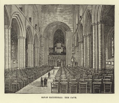 Ripon Cathedral, the Nave by English School