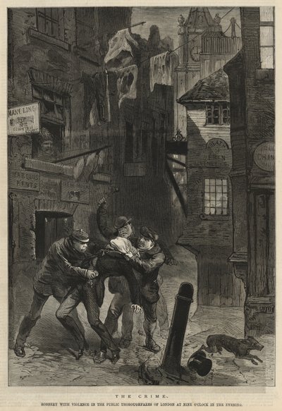 Robbery with Violence in the Public Thoroughfares of London by English School