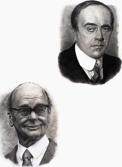 Robert Falcon Scott and Peter Scott by English School