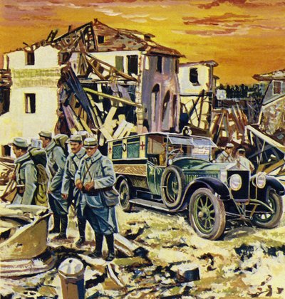 Rolls-Royce vehicles were armour plated and used widely during the Great War by English School