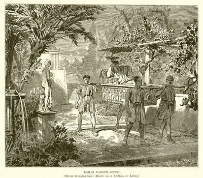 Roman Garden Scene by English School