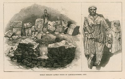 Roman Remains Lately Found in Camomile Street, London by English School