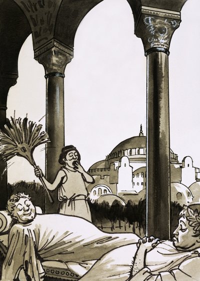 Romans Resting in Constantinople by English School