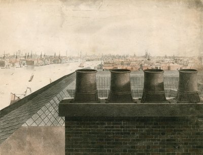 Rooftop View of London and River Thames by English School