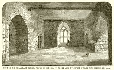 Room in the Beauchamp Tower, Tower of London, in which Lord Guildford Dudley was Imprisoned, 1554 by English School