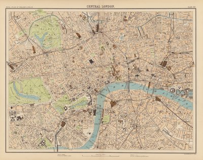 Royal Atlas, c 1900: Central London by English School