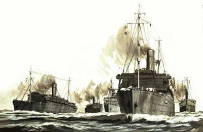 Royal Mail Line Ships in Service in World War I by English School