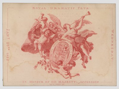 Royal dramatic fete in honour of the anniversary of the accession of King George IV, 26 January 1825 by English School