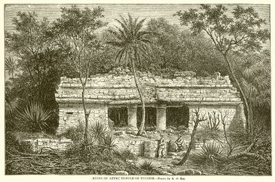 Ruins of Aztec Temple of Tuloom by English School