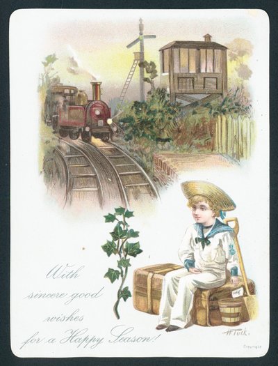 Sailor Boy waiting for train by English School