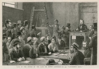 Sale in the Studio of the Late Sir Edwin Landseer by English School