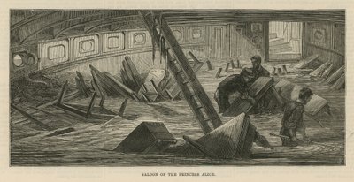 Saloon of the SS Princess Alice by English School