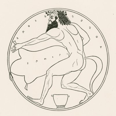 Satyr and Wine-Skin by English School