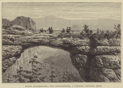 Saxon Switzerland, The Prebischthor, A Colossal Natural Arch by English School