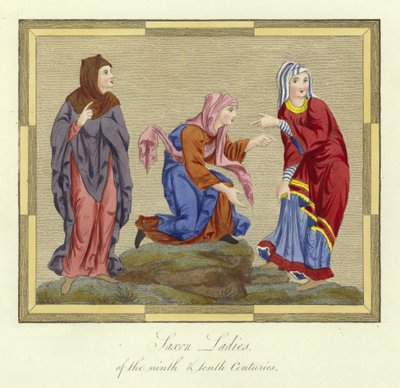 Saxon Ladies of the 9th and 10th Centuries by English School