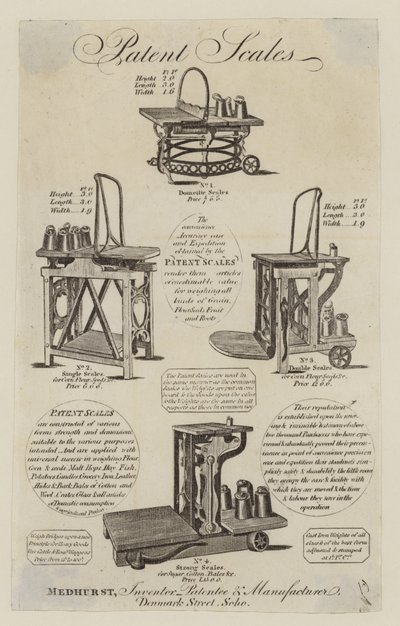 Medhurst Scale Maker, trade card by English School