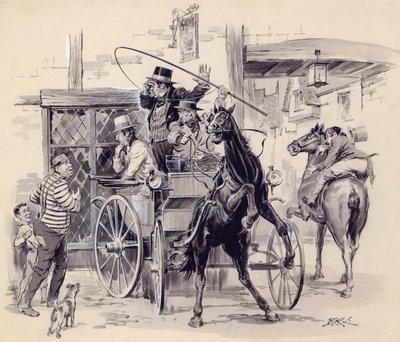Scene from Pickwick Papers by English School