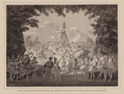 Scene from the Last New Russian Ballet, "The Adventures of Peleus," at the Imperial Opera House, St Petersburg by English School