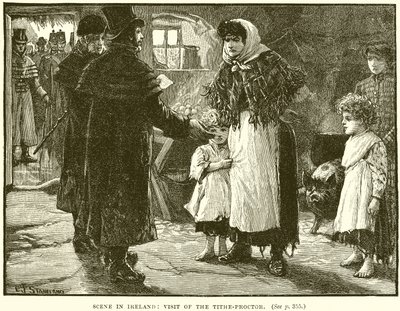 Scene in Ireland: Visit of the Tithe-Proctor by English School