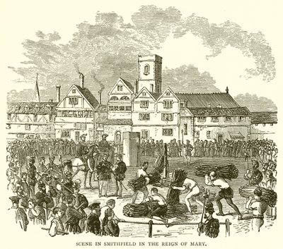 Scene in Smithfield in the Reign of Mary by English School