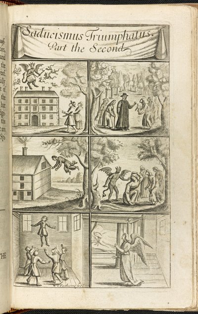 Scenes of levitation, and activities associated with witches and demons, from 