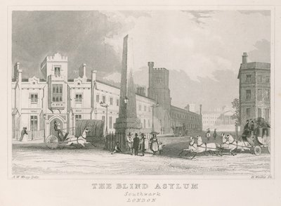 School for the Indigent Blind, and Bethlehem Hospital, St Georges Field, Southwark by English School