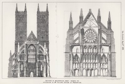 Sections of Westminster Abbey, Showing the Application of Mr Pullan